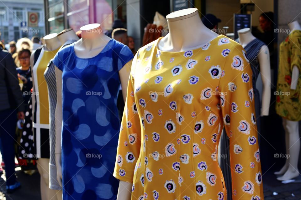 Circles made to be design as a pattern on dresses 