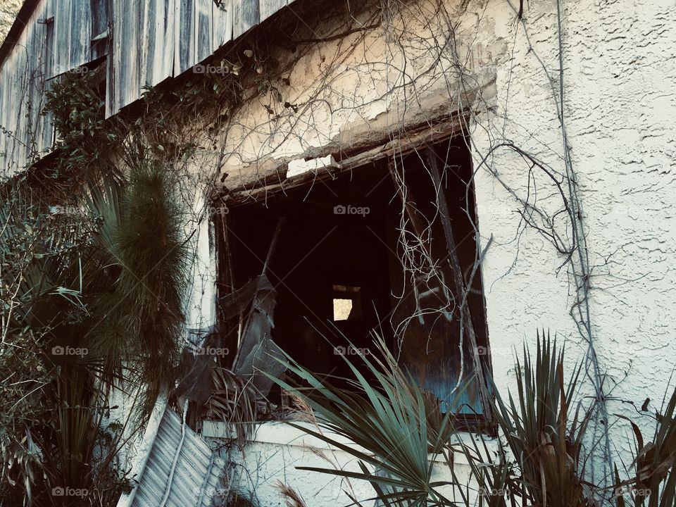 Abandoned, Old, Broken, House, Winter