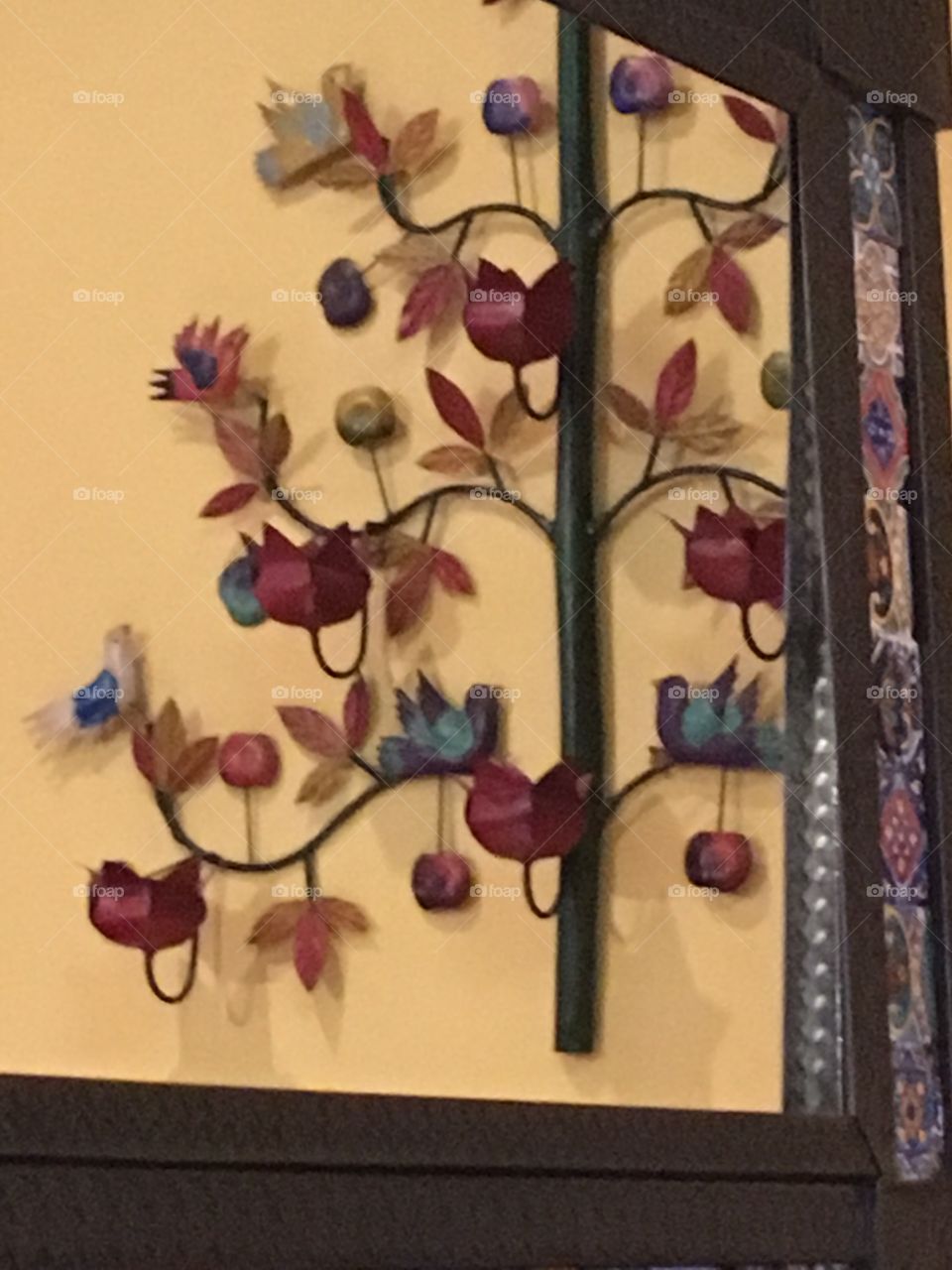 Some more colorful wall art at the Mexican restaurant.  Love these colors, not to bright.