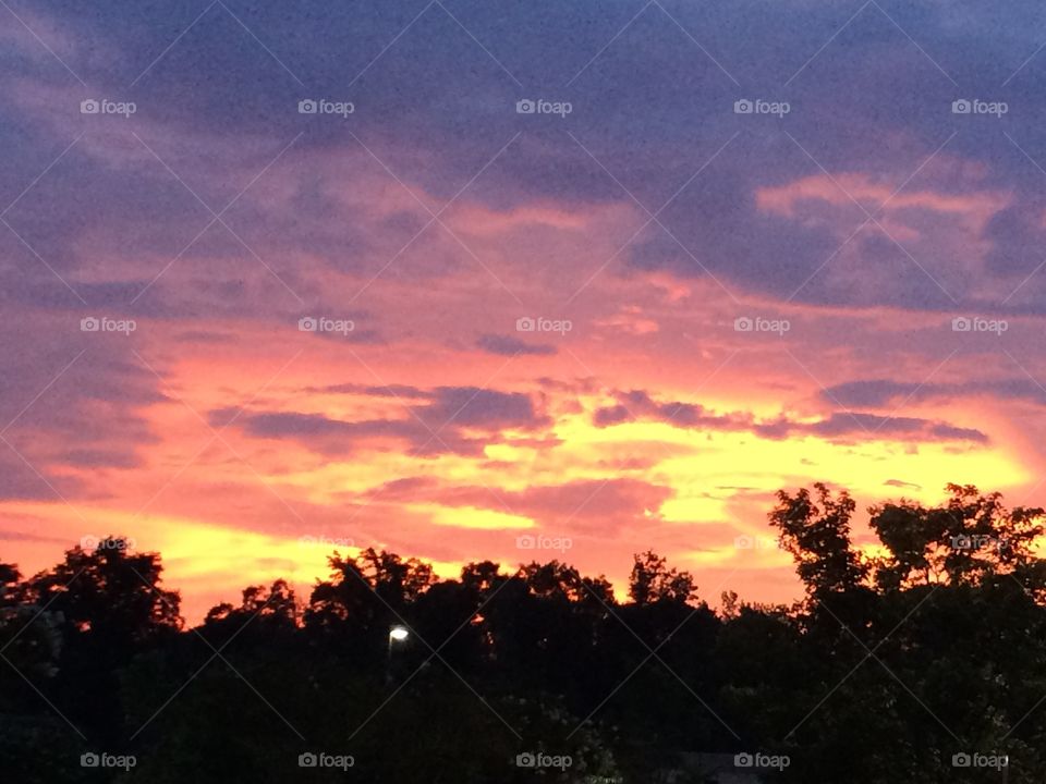 Sunset in Peachtree City GA