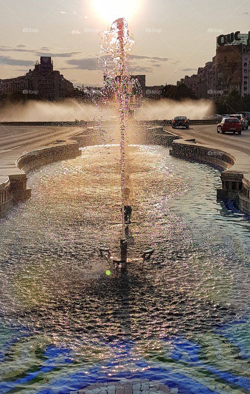 Bucur's Fountain in Bucharest.