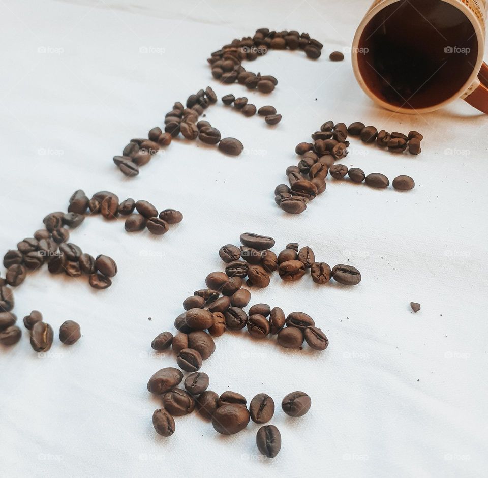 Creative photos about coffee beans