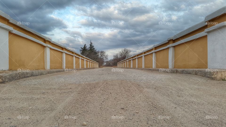 ancient bridge. old bridge on rural trail