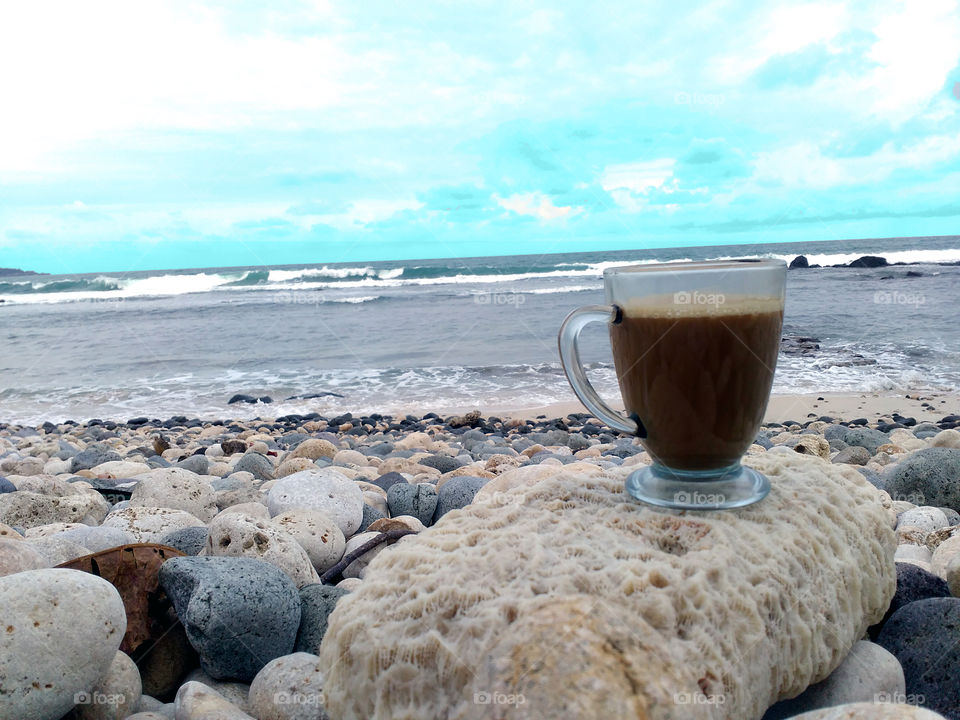 Coffee Today in the beach