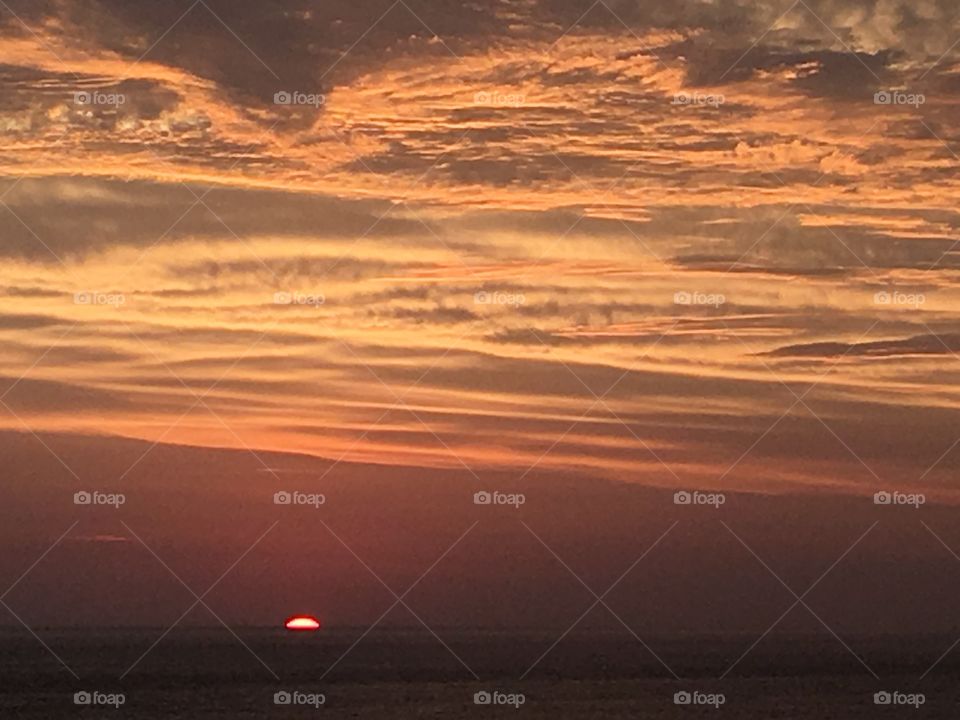 Clouds spring the sunset Mexico 