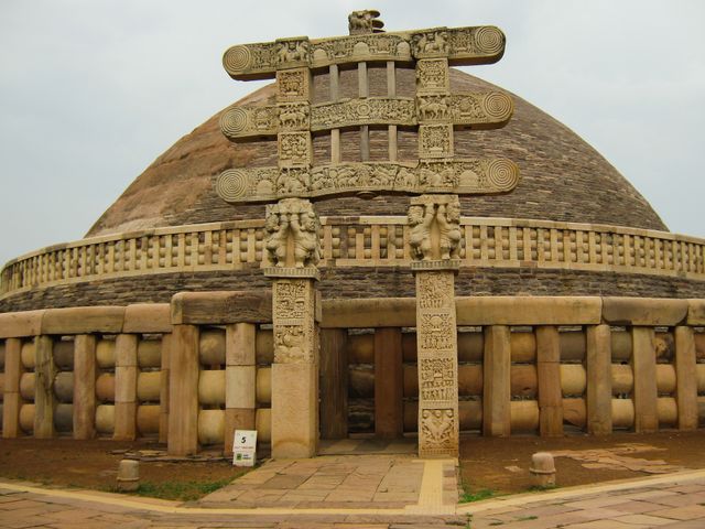 ​T​he Great Stupa of Sanchi is a symbol of the predominant reach and significance of Buddhism. It is situated in Raisen, Madhya Pradesh, India.