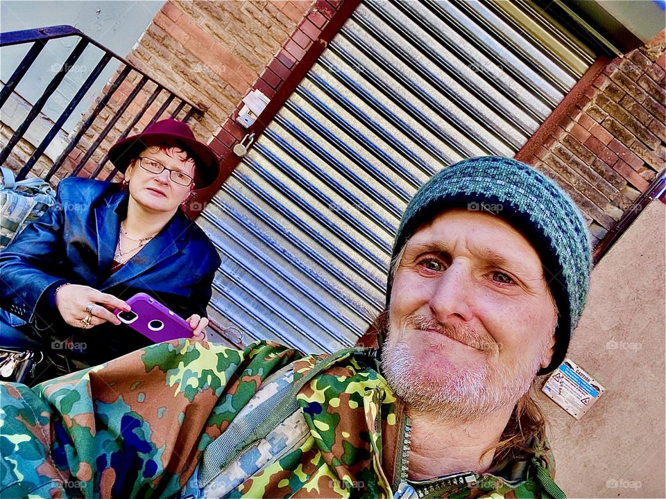 Petra and Timothy, two passionate LIME electro scooter riders are sitting down on a stoop in Fort Greene, Bklyn, NY near Fulton Street to take a rest on an early December afternoon in 2021. Hypnotic Productions