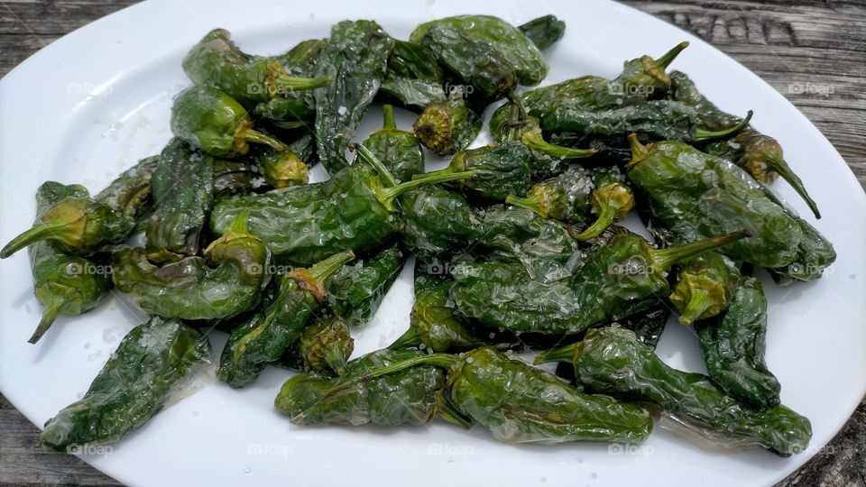 pimientos de padrón...