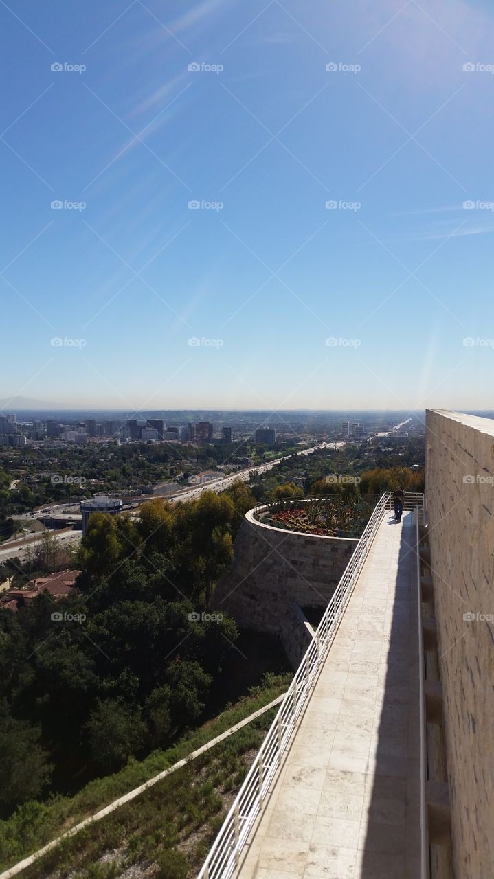Getty museum. Taken from the Getty museum in Los Angeles overlooking the freeway