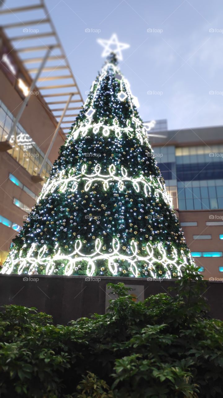 Christmas tree in a mall.