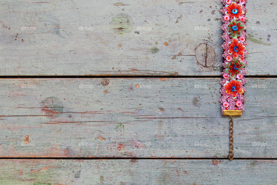 wood and bracelet