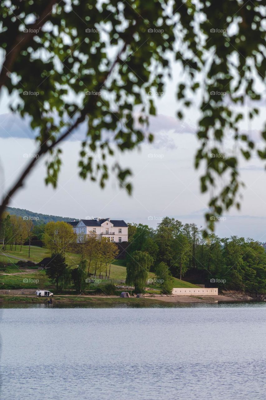 house and lake