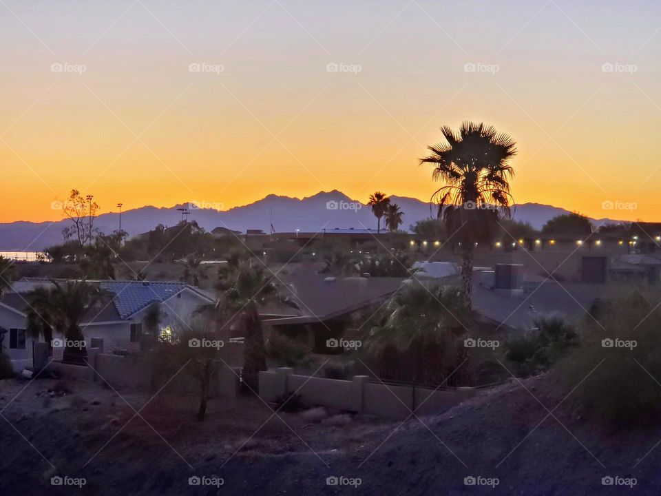 Sunset in the desert
