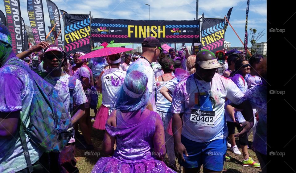 capetown color run with friends