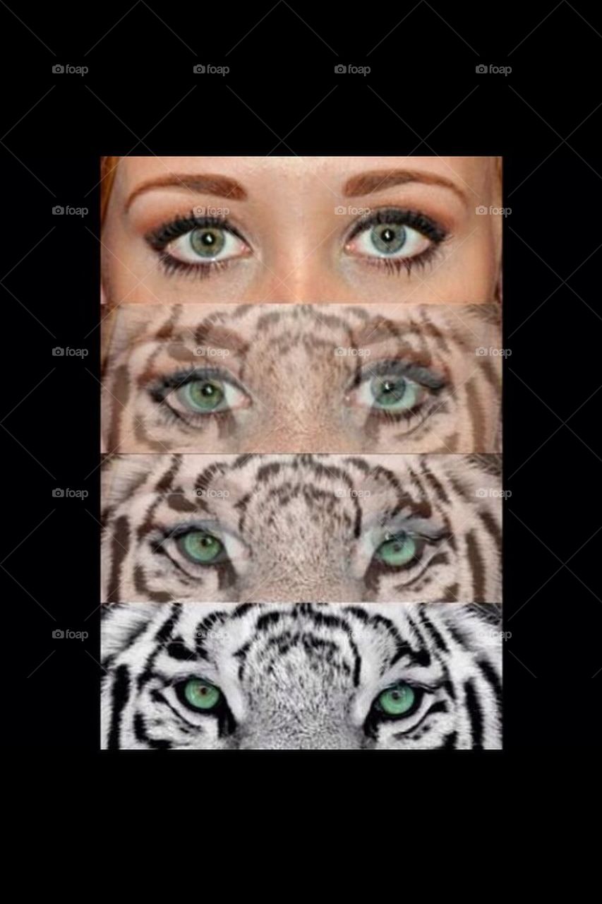 green white tiger eyes by mizlinzy44