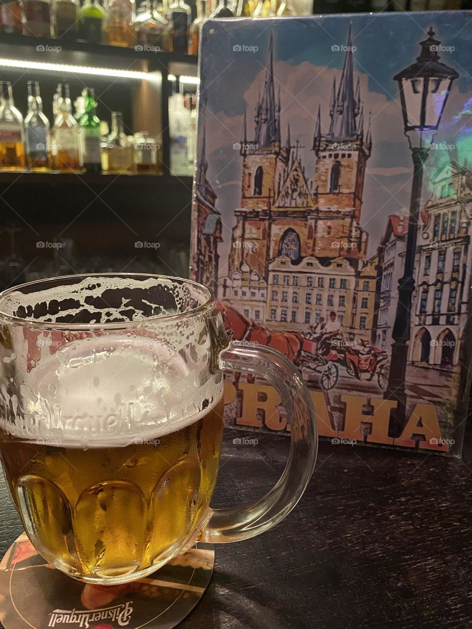 Pilsner in the Praha pub