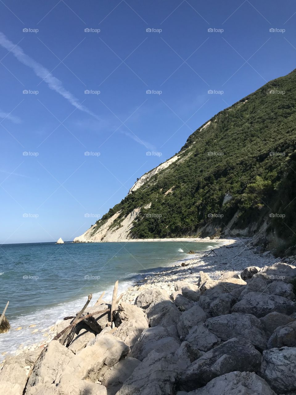 naturist beach of the Conero Natural Park in Italy Ancona