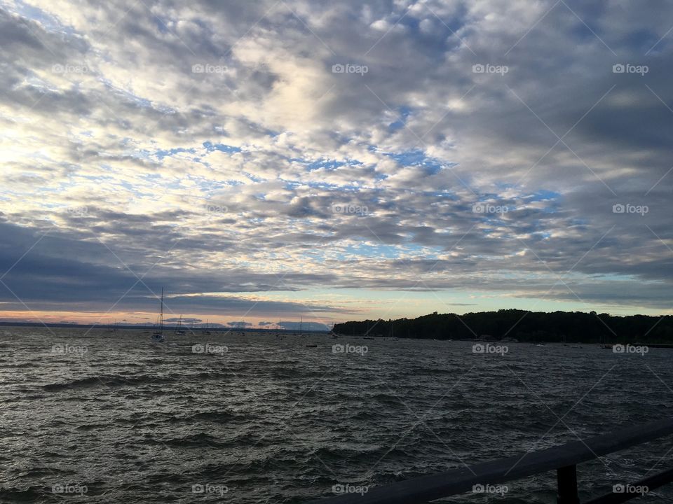 Sunset over the sound