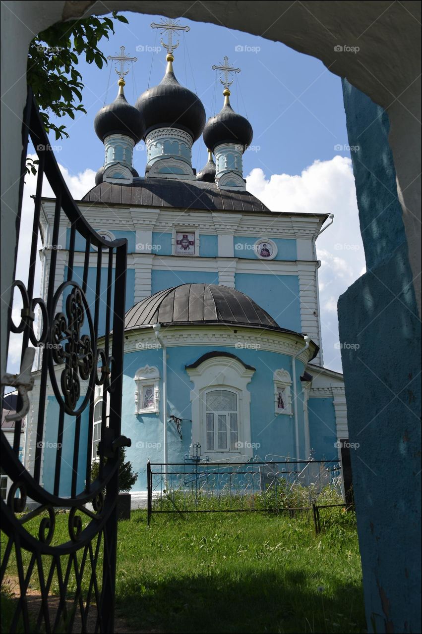 blue church