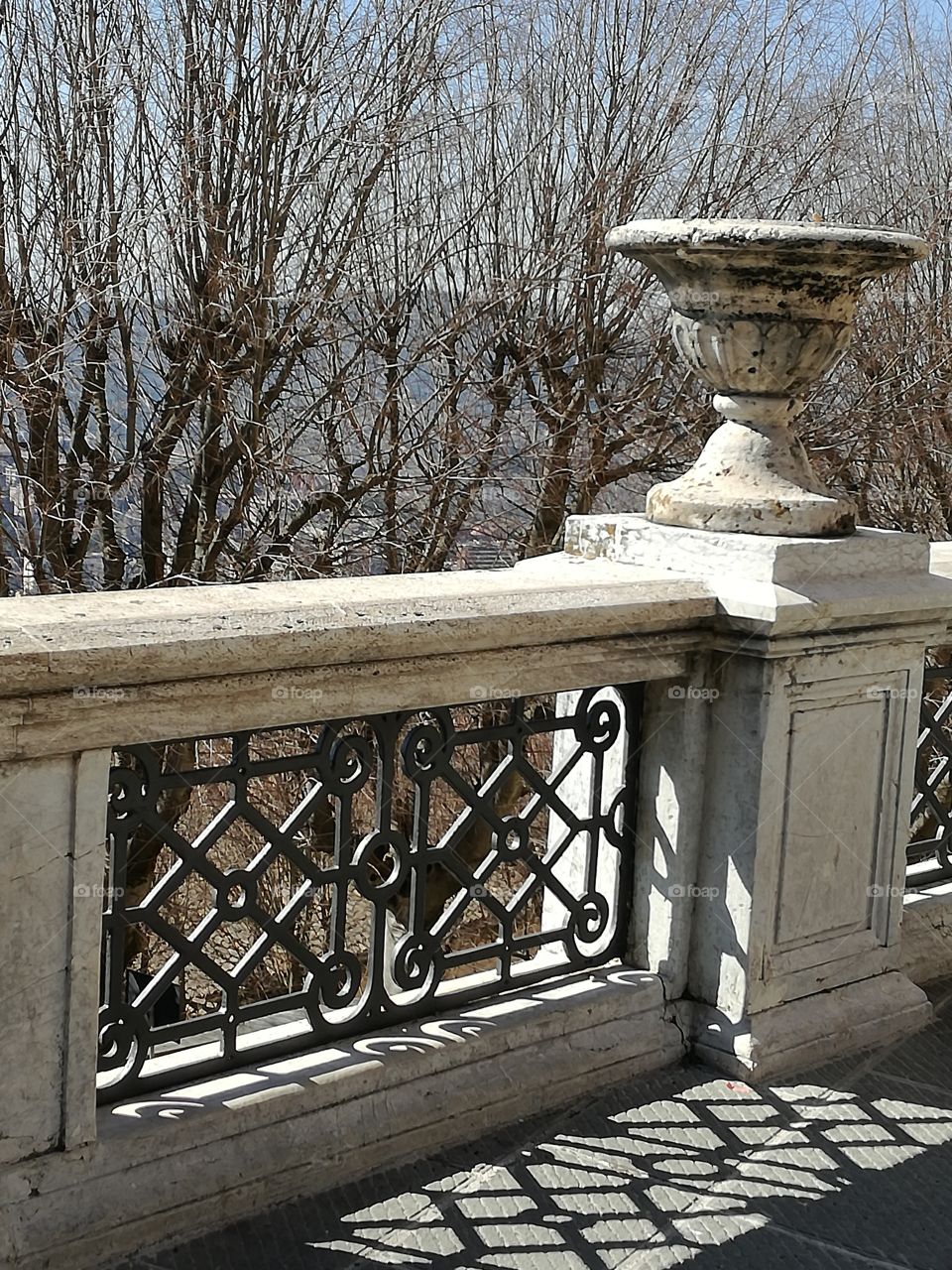 Panorama trought railing. Perugia