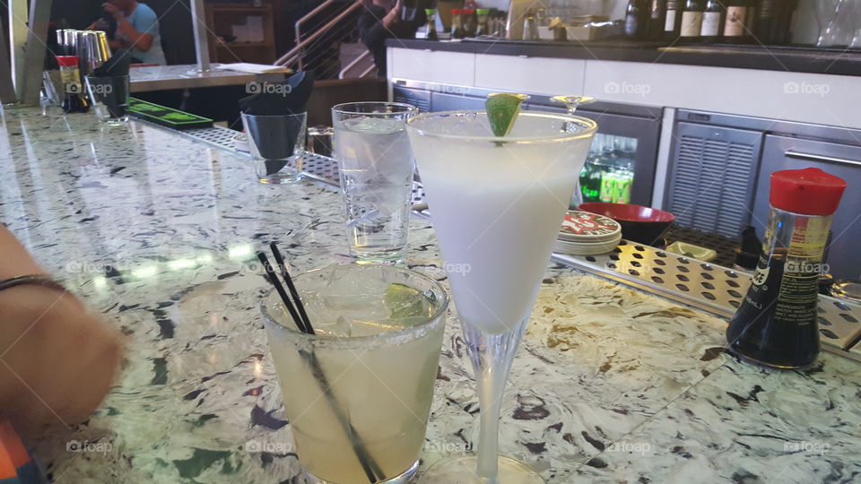 drinks at a Japanese bar