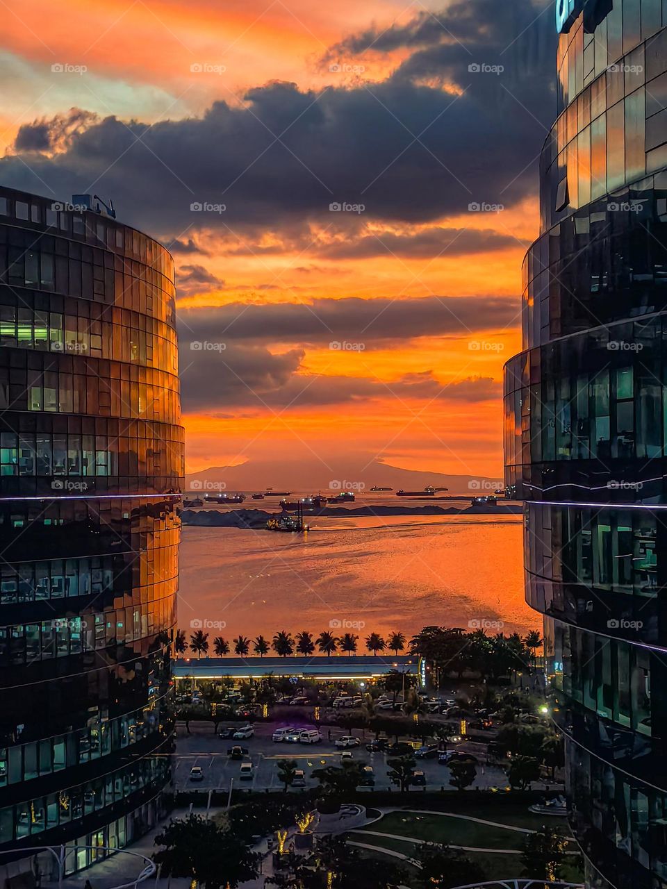 Sunset view at my office window