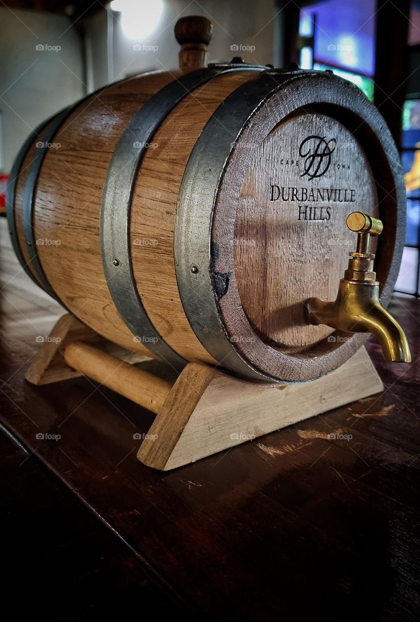 wooden wine barrel