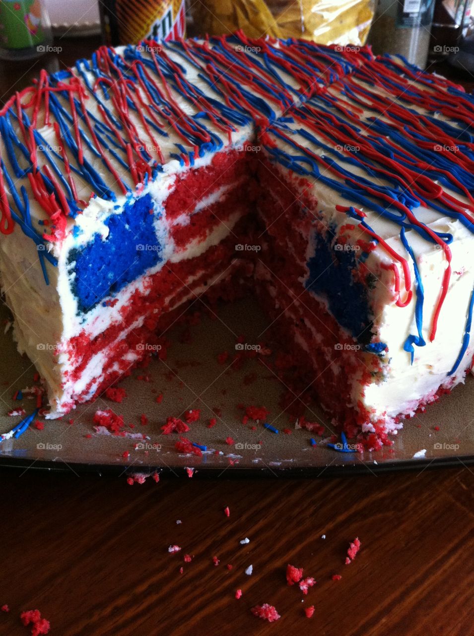 Flag cake. Hidden flag cake