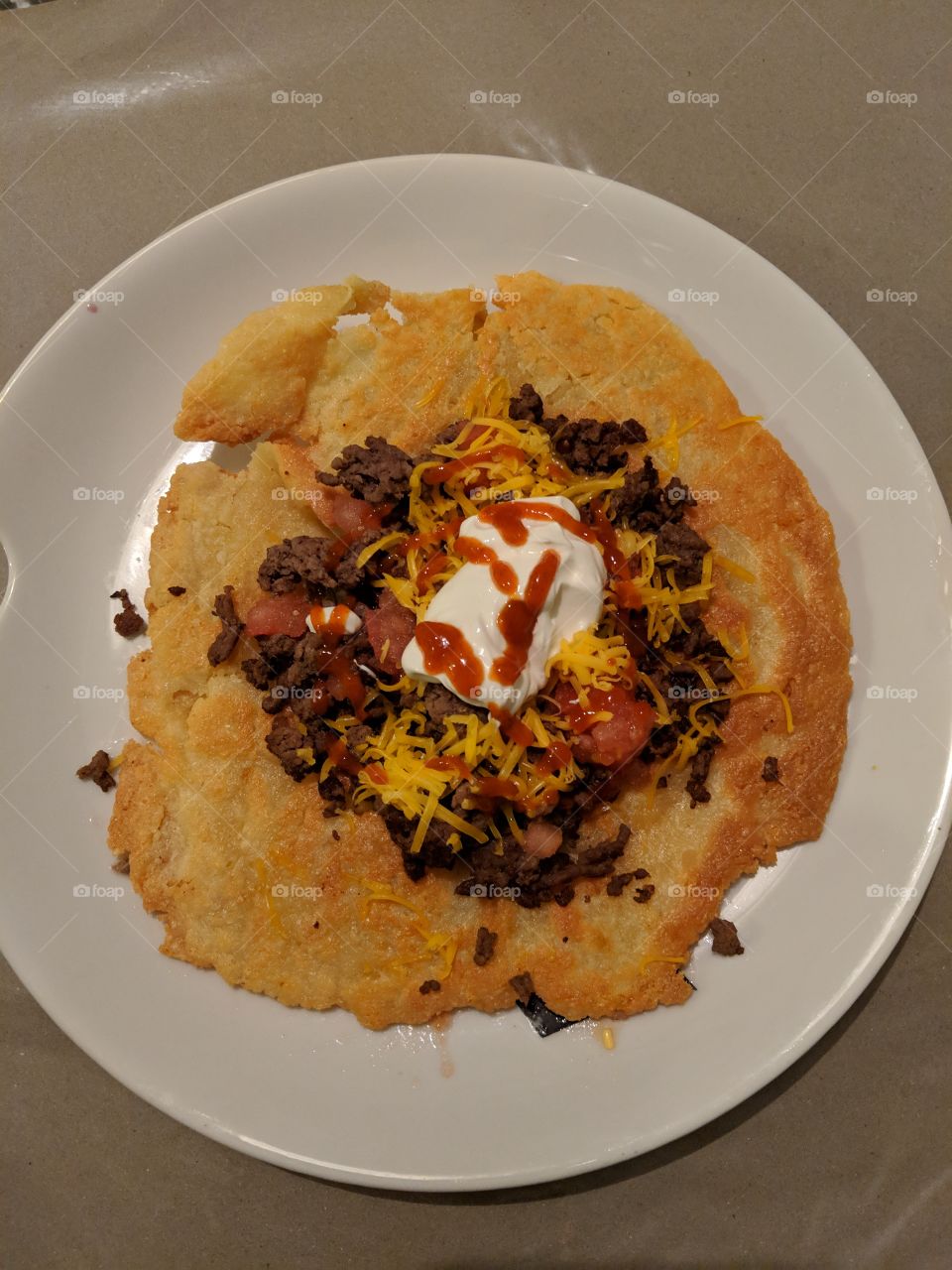 Taco on Indian Fry Bread