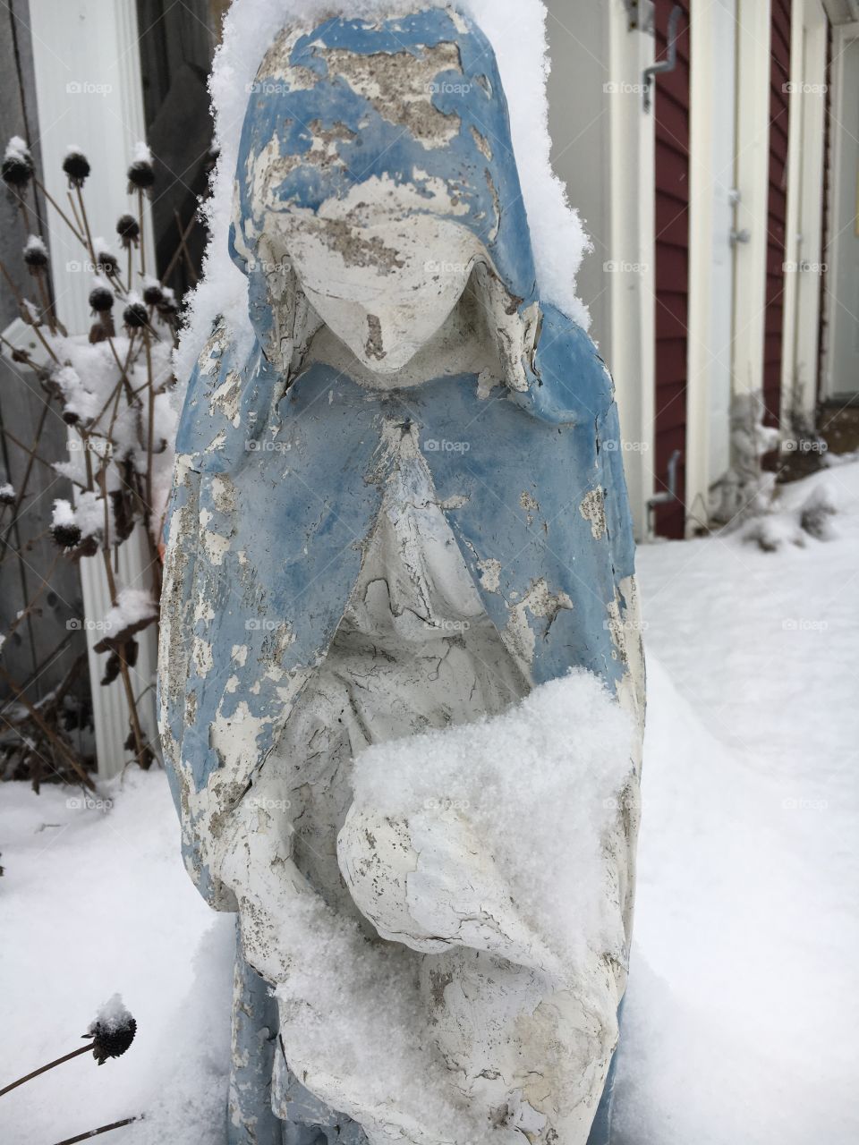 Mary in the snow
