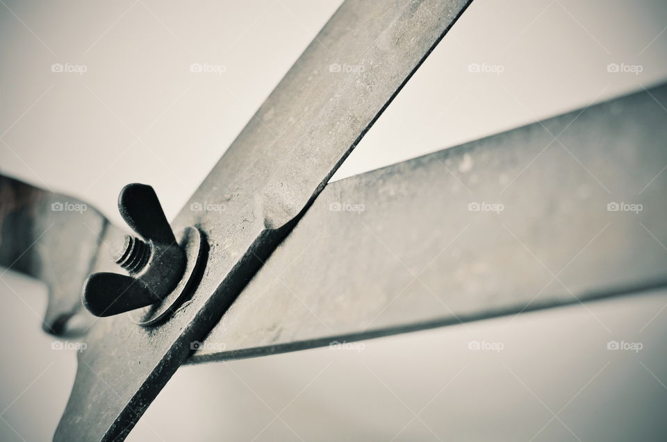 Hedge shears closeup