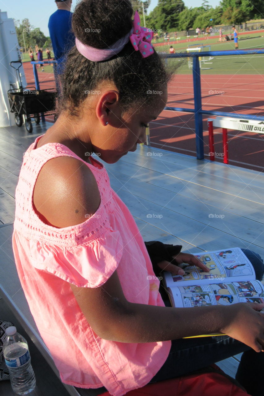 Girl reading a book