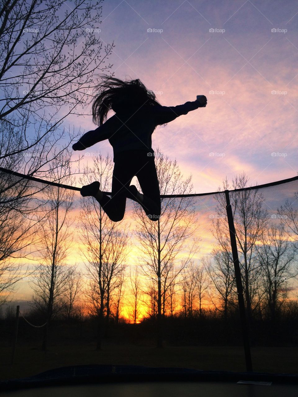 Jumping for Joy. Backyard Fun