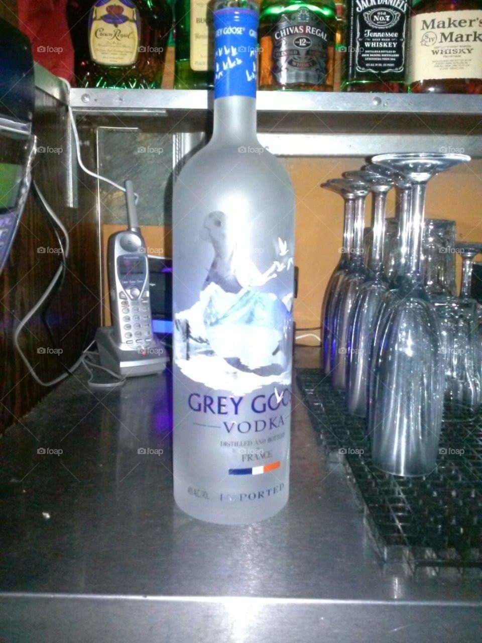 bottle of grey goose