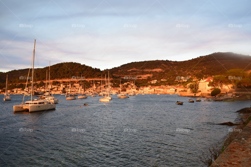 Sunset at island Vis