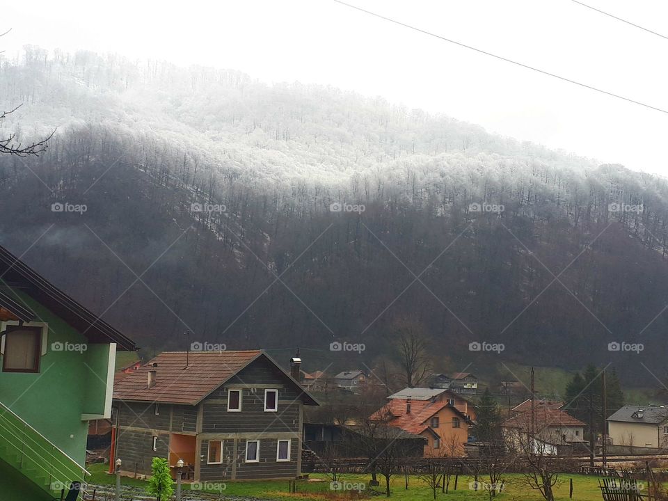 snow from the hills comes to Nemila