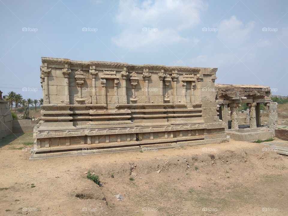 The Elephant stand, Ancient Indian Architecture from Hampi , India