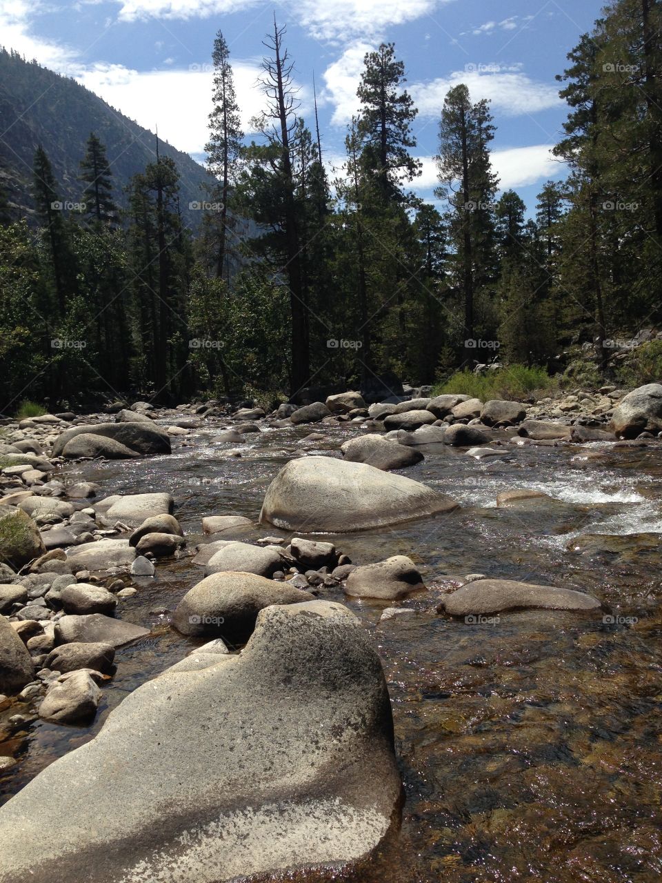 River Rocks. River rocks in the high Sierra Nevadas