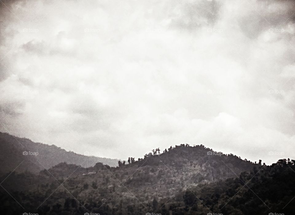 Mountains shadow || black and white