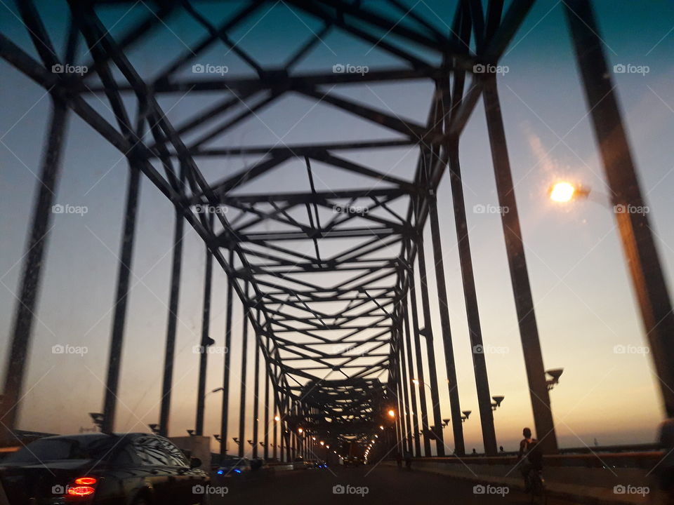 Sunset on the bridge