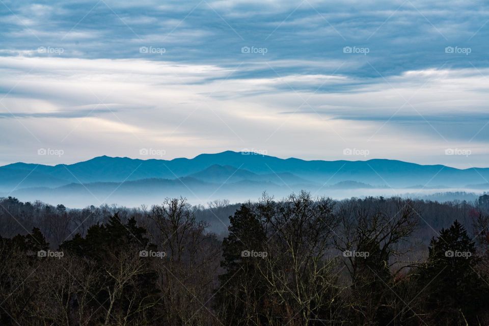 Smoky Mountains in the winter 