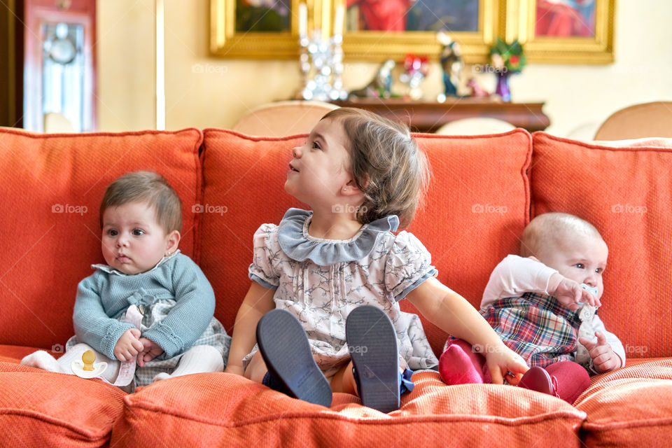 Los pequeñajos. No es fácil ponerlos de acuerdo para hacer una Foto. 