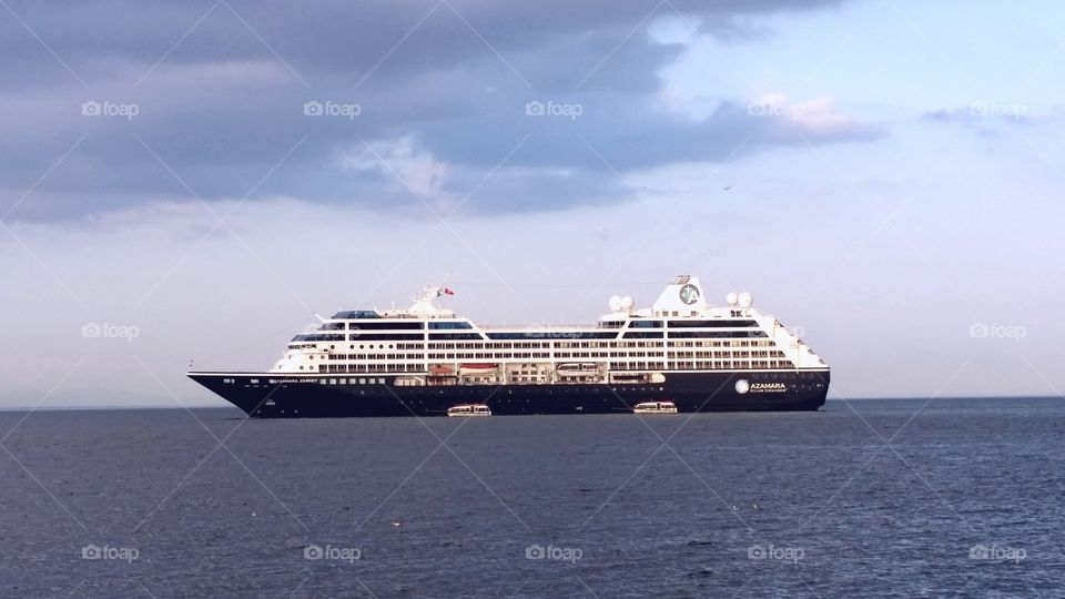 A Ship in the Ocean . A Ship in the Ocean, Pacific  Ocean,  Panama  Canal 