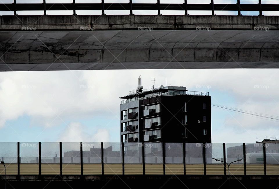 between bridge spans