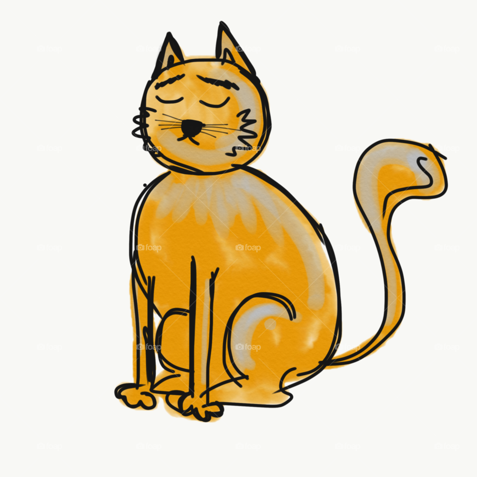 Illustrator art cat kitty 