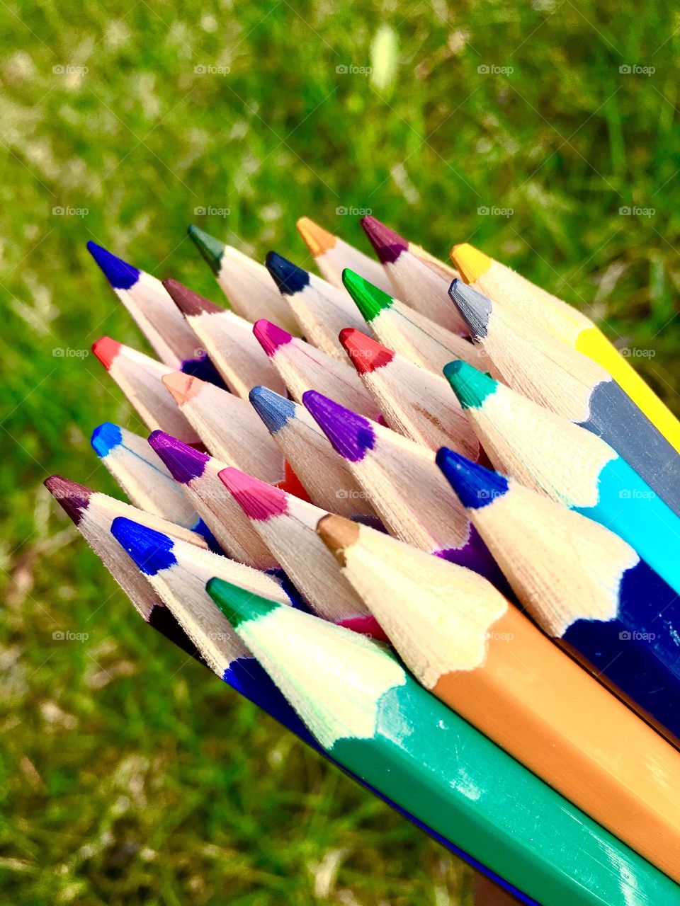 Bunch of colorful pencil