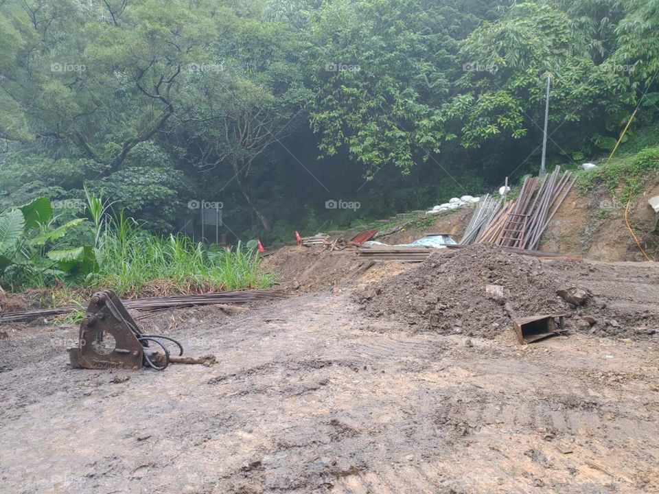 Taiwan, construction site, wood, iron, tools, sand, construction, creation, factory,