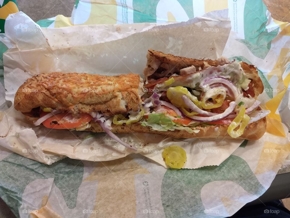 Subway sandwich hoagie sub