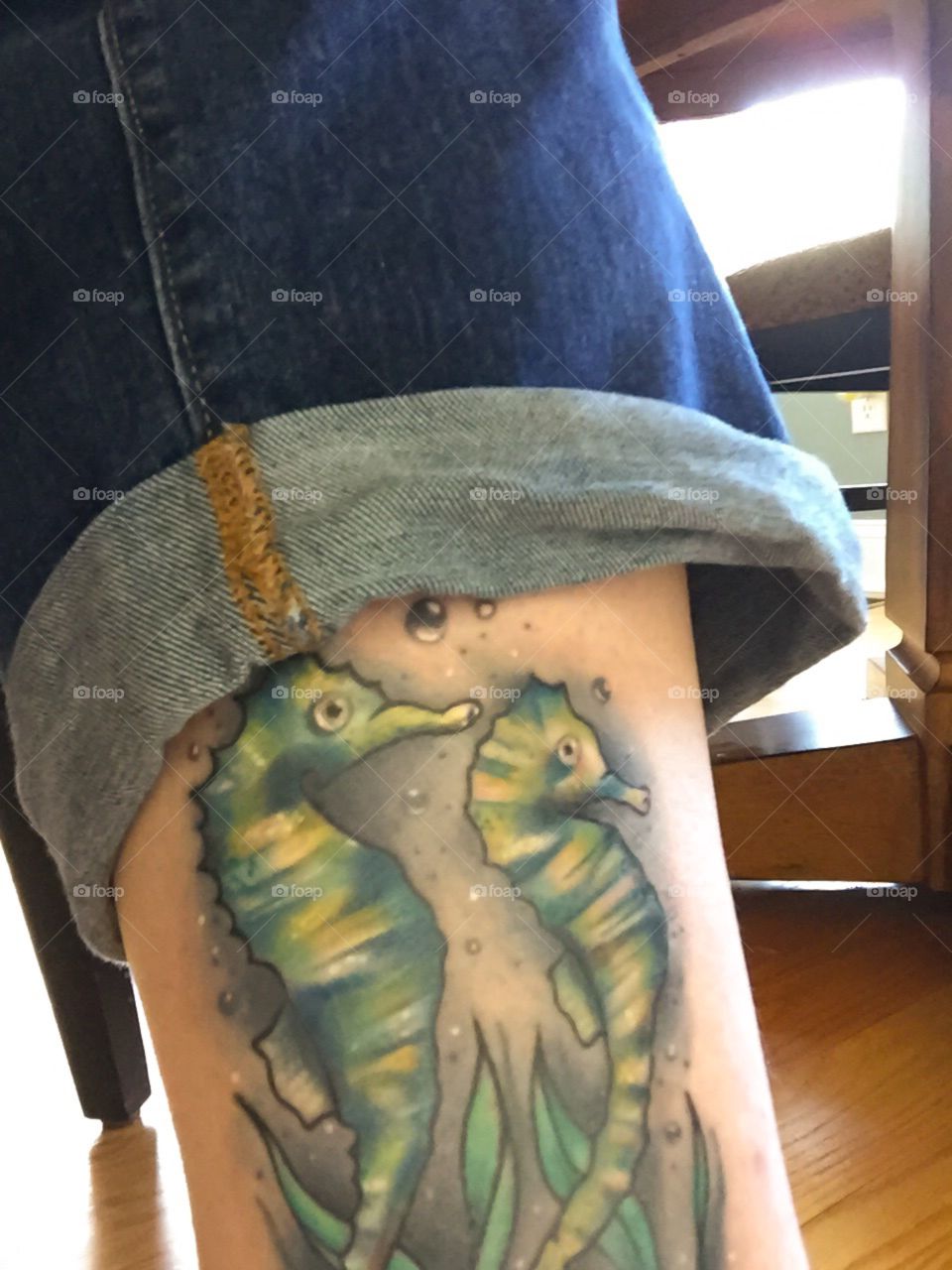 Seahorses tattoo 