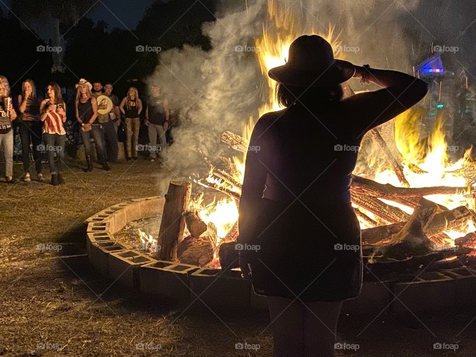 Flag burning salute 